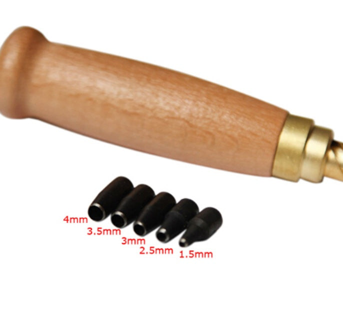 Rotary leather punch tool, 6 hole sizes, photo 2
