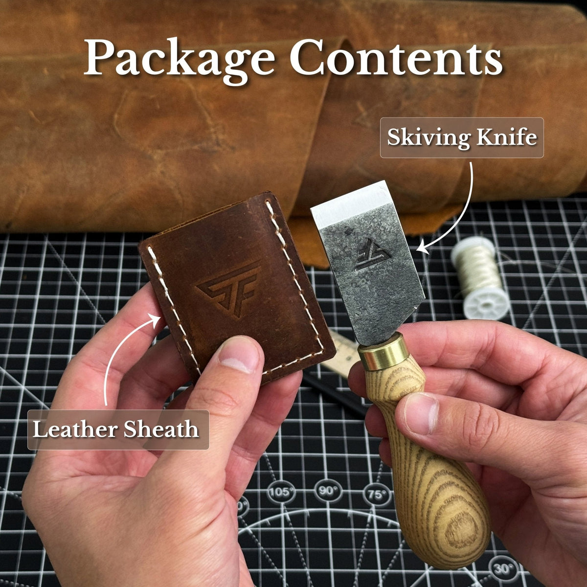 3-Piece Leatherworking Tool Set Sharky Forged Steel Tools