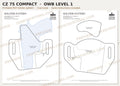 CZ 75 Compact OWB Level 1 holster pattern pieces, watermarked preview