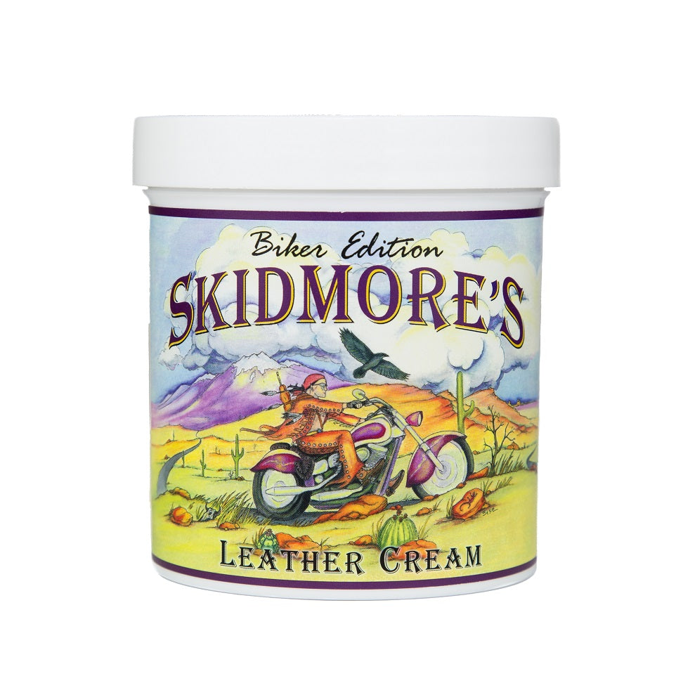 Skidmore's Biker Edition Leather Cream – Motorcycle Leather Cleaner & Conditioner