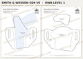 Smith & Wesson SD9 VE OWB Level 1 holster pattern pieces, watermarked preview