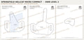 Springfield Hellcat OWB Level 2 holster pattern pieces, watermarked preview