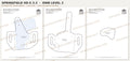Springfield XD-S 3.3" OWB Level 2 holster pattern pieces, watermarked preview