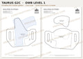 Taurus G2C OWB Level 1 holster pattern pieces, watermarked preview