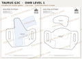 Taurus G3C OWB Level 1 holster pattern pieces, watermarked preview