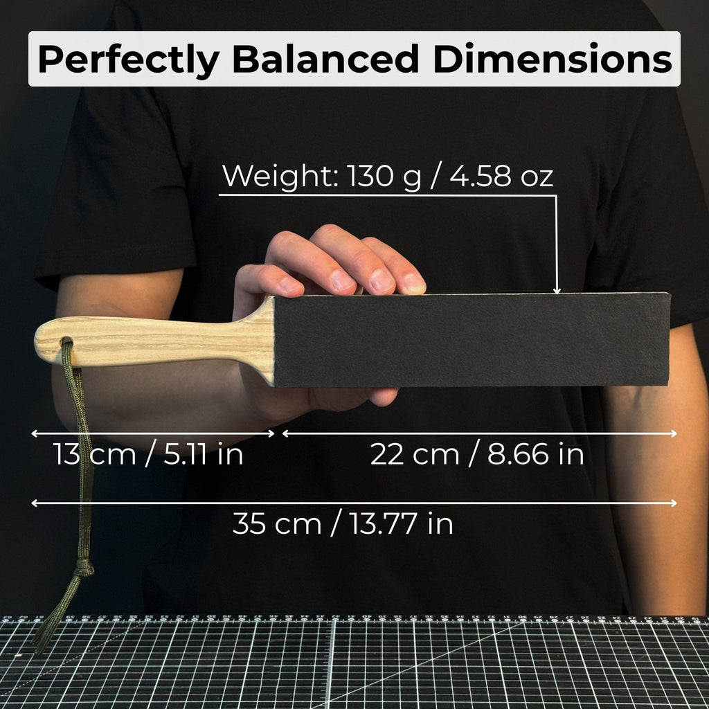 Double-Sided Leather Sharpening Strop with Polishing Paste Sharky Forged Steel Tools