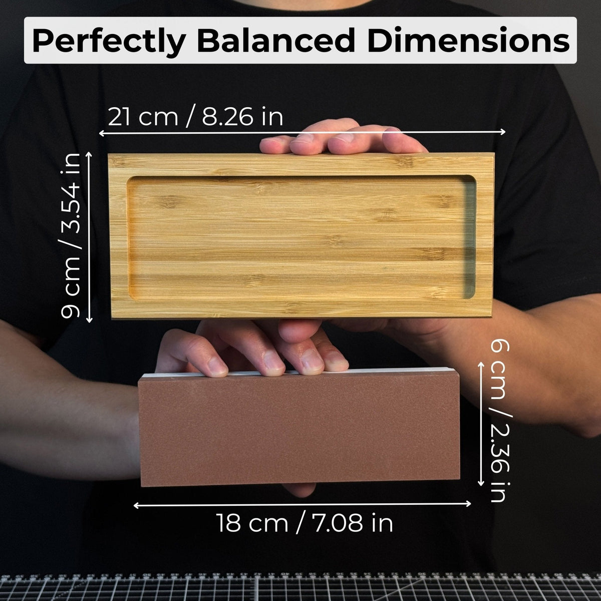 Double-sided #3000/#8000 grit sharpening stone with optional wooden stand, photo 3