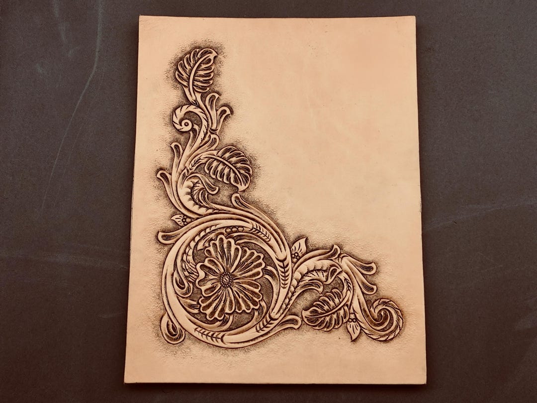 Sheridan Floral 3D printed leather stamp