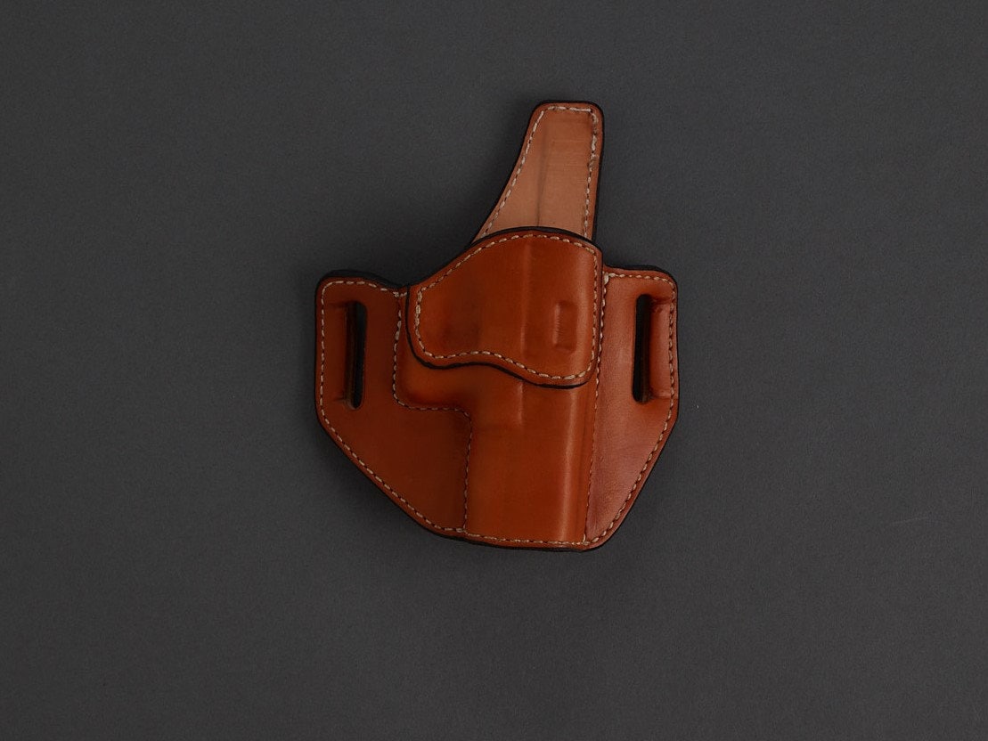 Glock 19/23/32 OWB holster pattern — stitching detail