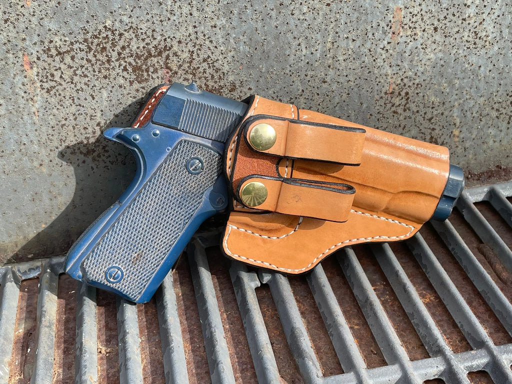 1911 4.25" IWB double loop holster pattern — assembled holster view