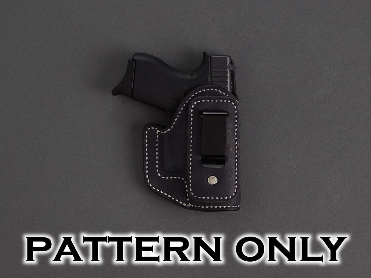 Glock 19/23/32 1-clip IWB holster pattern — pattern piece