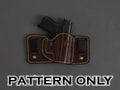 1911 4.25" IWB 2-clip holster pattern — pattern pieces laid out
