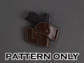 1911 5" Tab Level 1 holster pattern — pattern pieces laid out