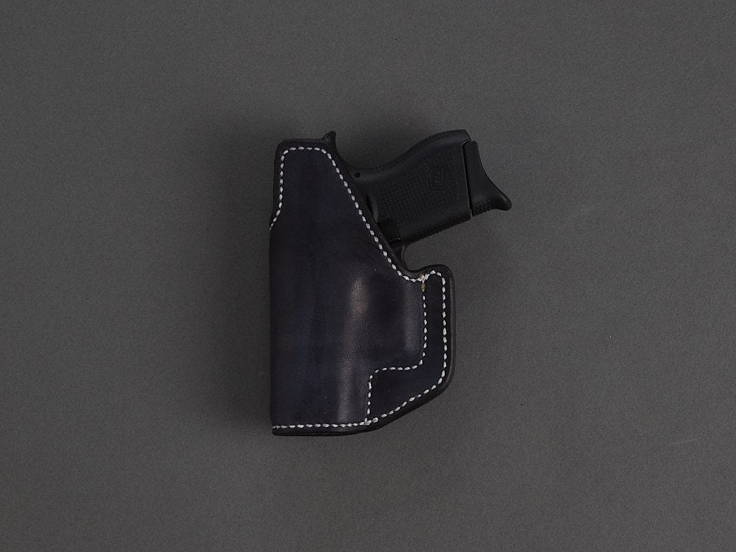 1911 5" 1-clip IWB w/ mag holster pattern — back view of finished holster
