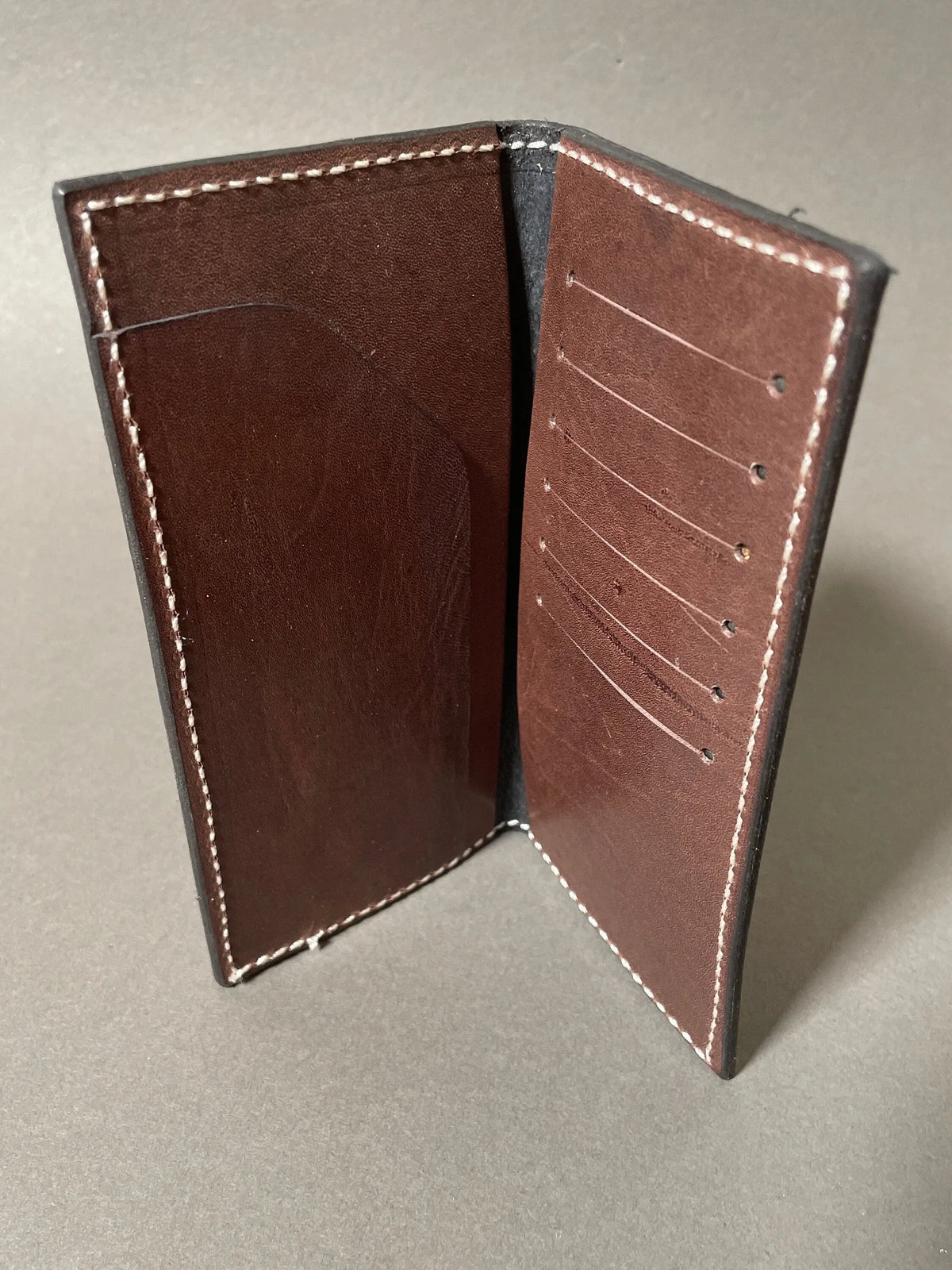 Skull Basketweave Roper Wallet — skull tooling detail