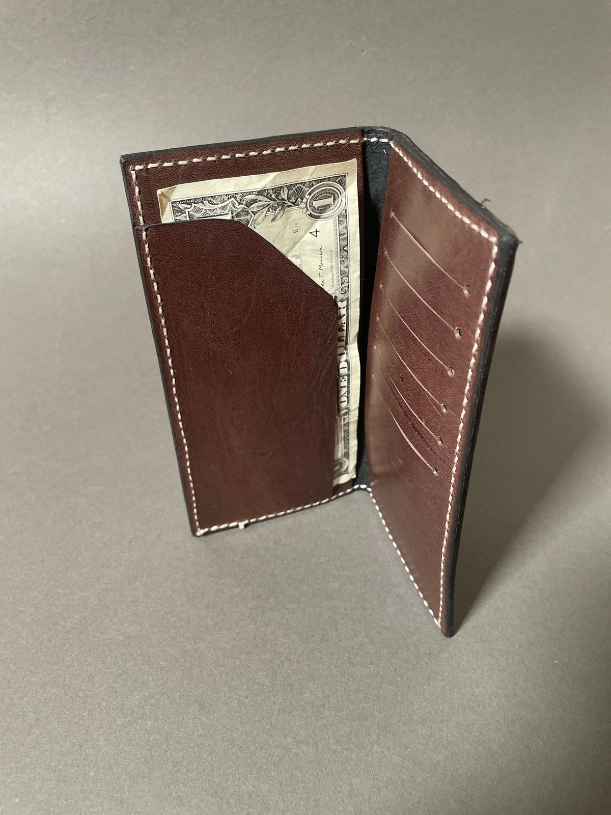 Skull Basketweave Roper Wallet — basketweave texture detail