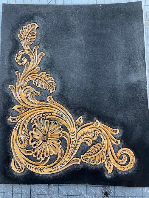 1-Flower Corner Tooling Pattern No. 2 — traced design detail