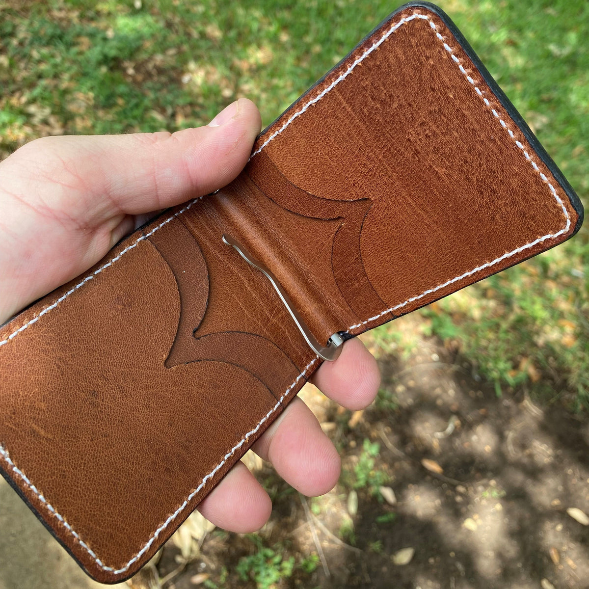 Front Pocket Wallet Pattern — pattern pieces laid out