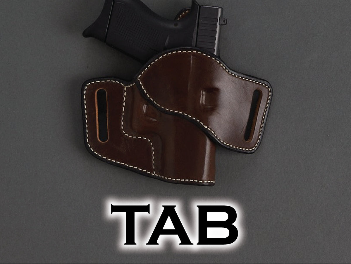 S&W K-Frame 4" tab holster pattern — pattern pieces