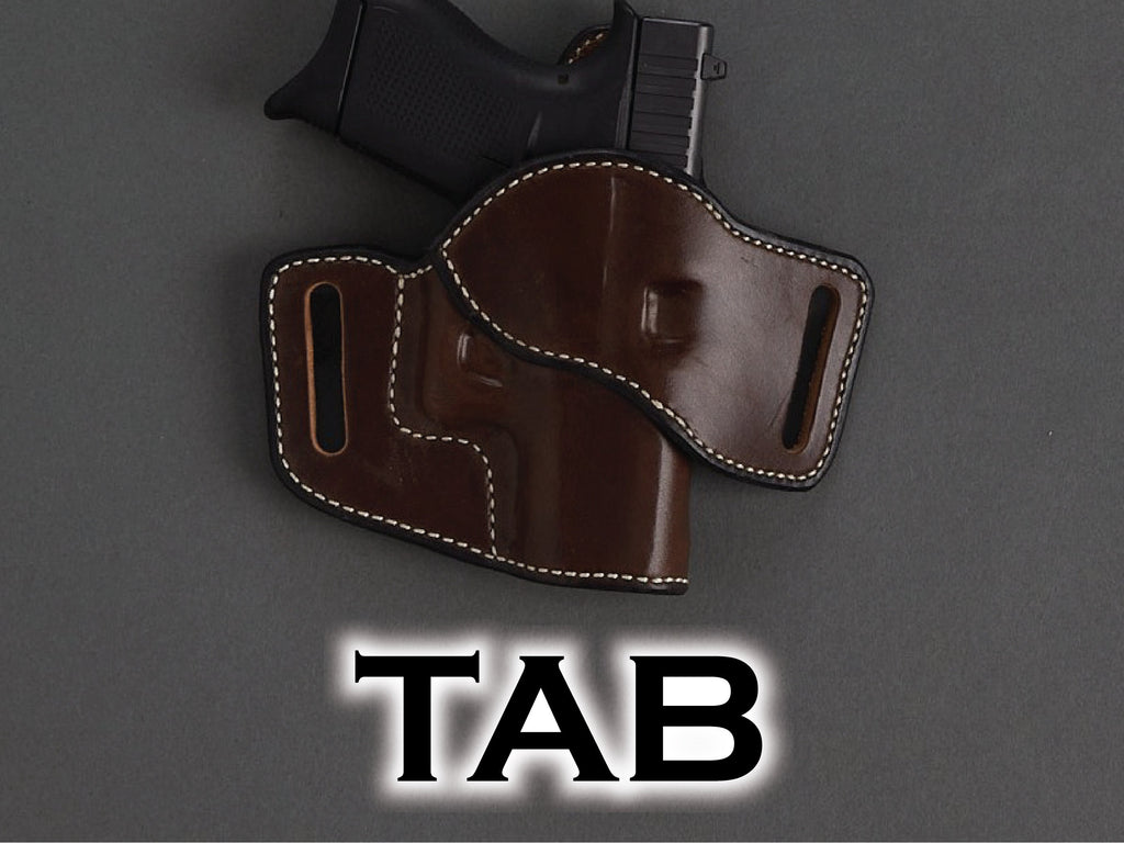 Tab Level 1 holster pattern — pattern pieces laid out