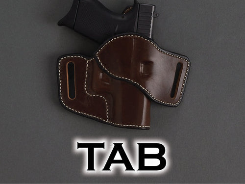Tab Level 1 holster pattern — pattern pieces laid out