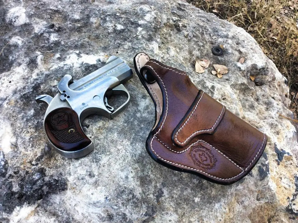 Bond Arms Stinger 22 along-the-belt holster pattern — pattern piece