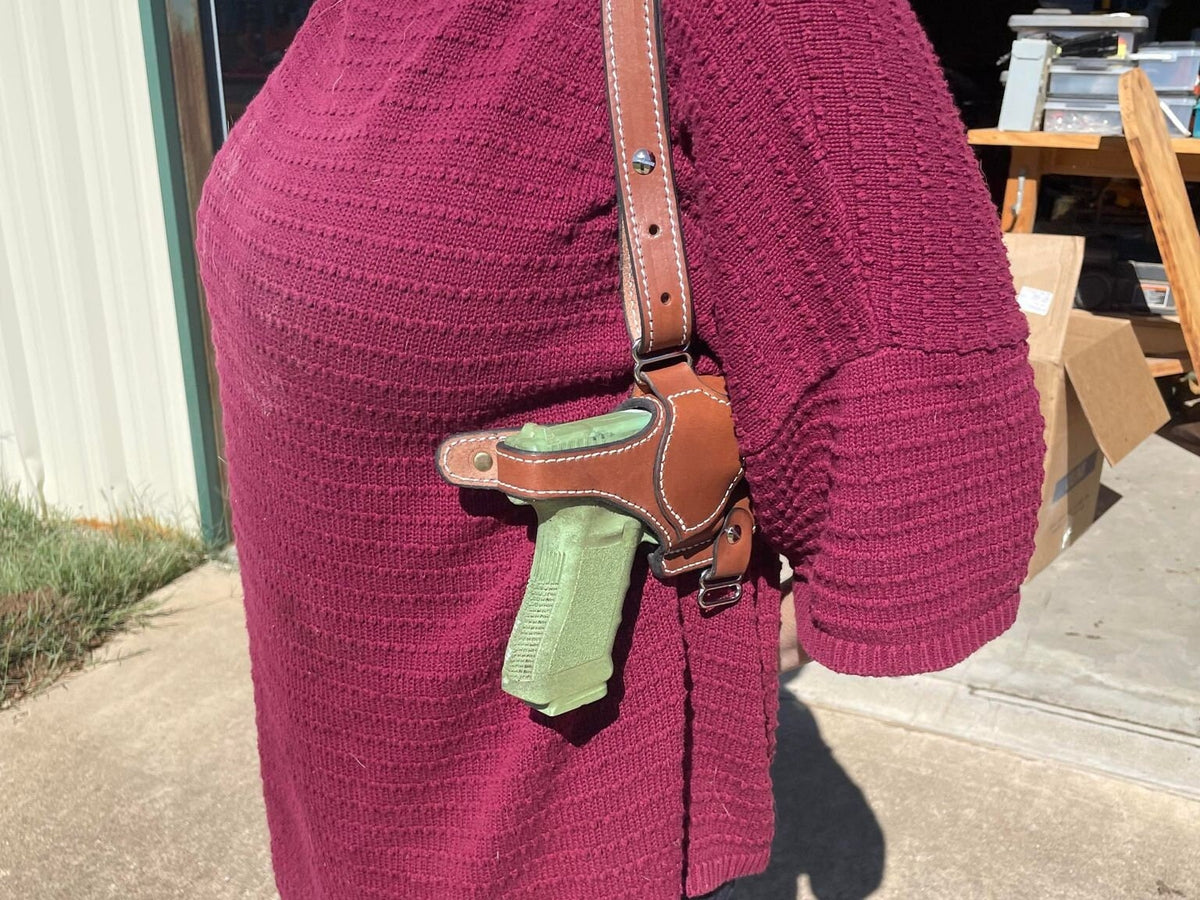 S&W Shield 380 EZ shoulder holster pattern — pattern pieces