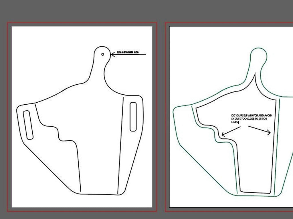 1911 4.25" OWB LVL 2 Holster Pattern Digital Download