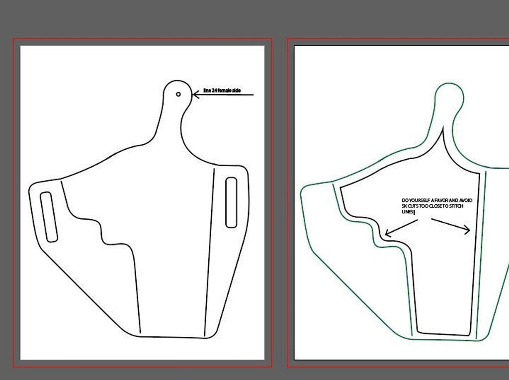 1911 5" 1 Clip IWB Holster Pattern Digital Download