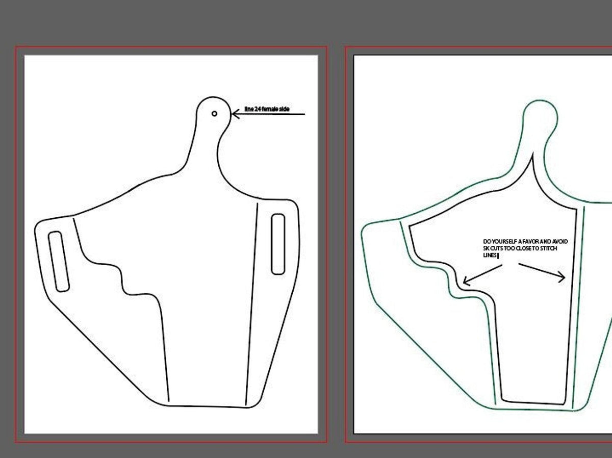 1911 5" 1 Clip IWB Holster Pattern Digital Download