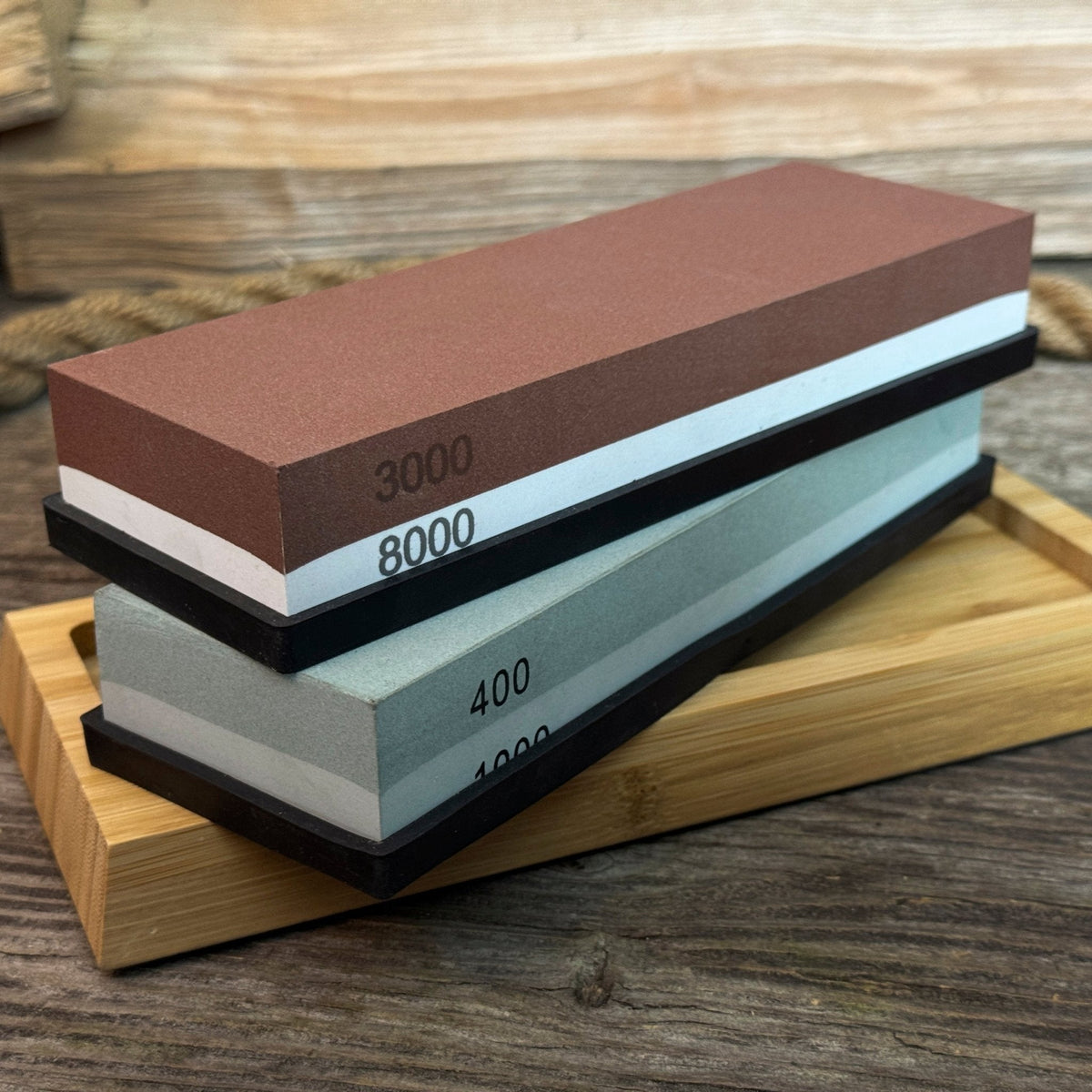 Universal sharpening kit with whetstones, leather strop and polishing compound, photo 3
